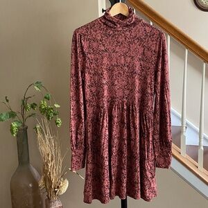 Peruvian Connection Willowmead Floral Pima Cotton Blend Midi Dress Size Medium